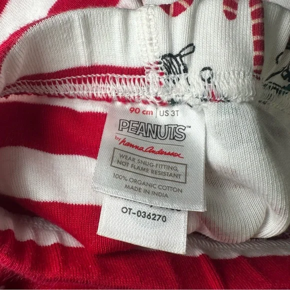 Snoopy: Peanuts! by Hanna Andersson (3T) Christmas Organic Cotton Toddler PJ’s - Picture 10 of 10